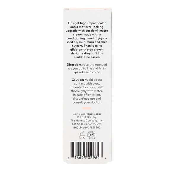 ⭐️2/$30 Honest Beauty Lip Crayon Demi Matte Peony - Picture 4 of 5